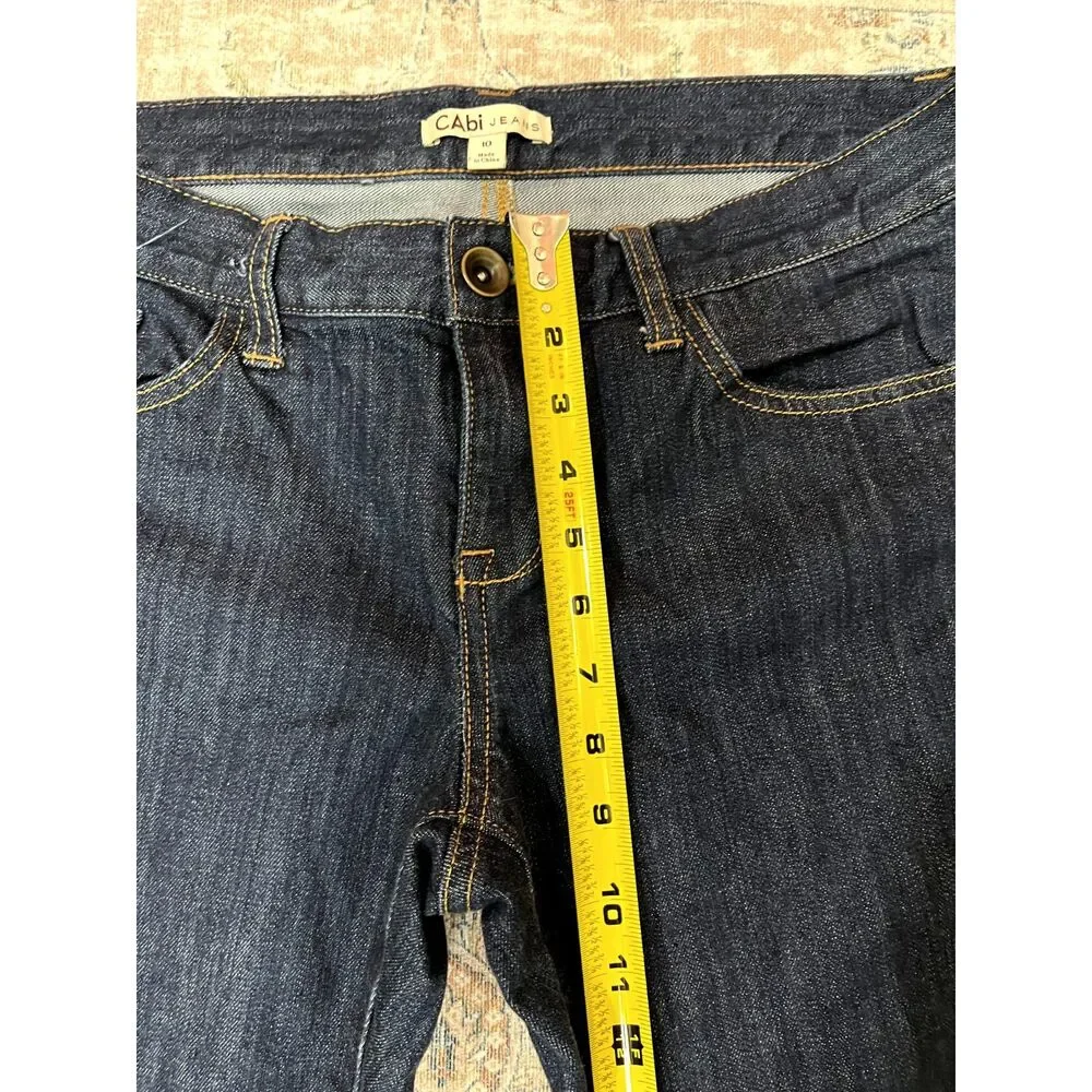 Cabi Brando Style #175 Dark Wash Straight Leg Jeans Women’s Size 10 Mid Rise - Picture 8 of 13